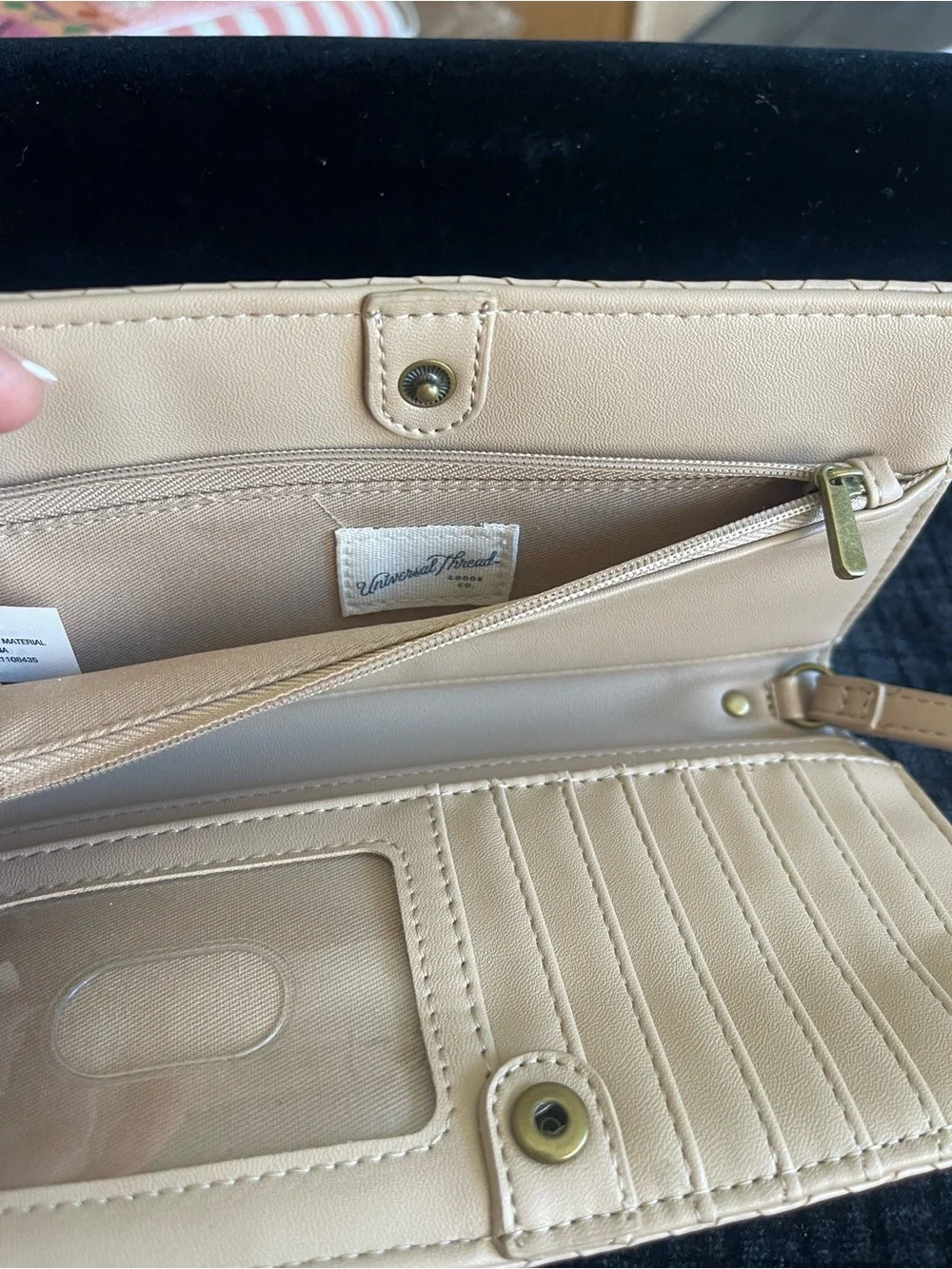 Universal Thread Woven Zip-Around Wallet - Beige